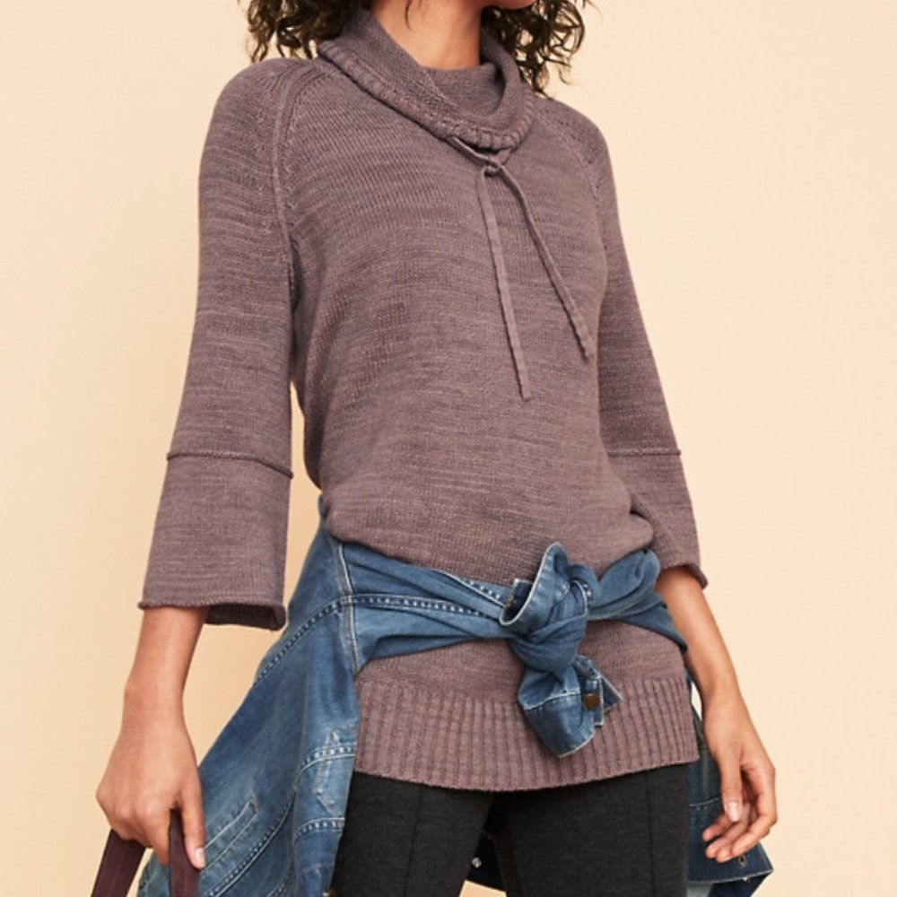 Garnet Hill Comfy Cowl-Neck Pullover Size Large